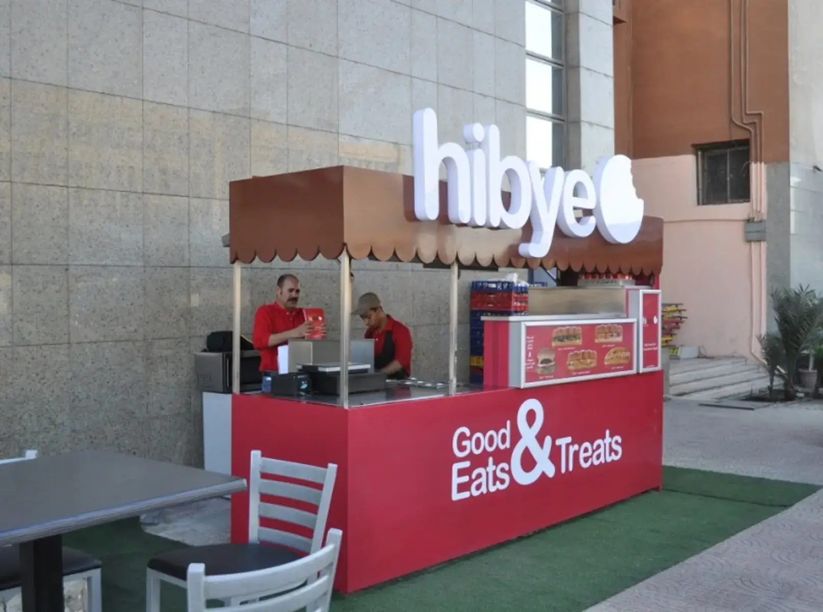 Interactive food cart station ready for corporate reception